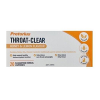 Throat Clear Lozenges Honey Lemon